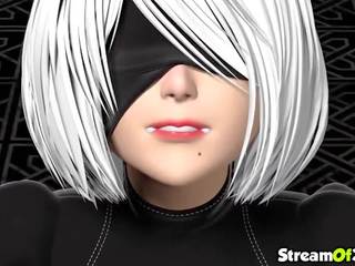 Nier automata profondo gola enorme prick per sborra: hd sporco film 92