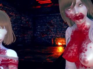Provokativní undead zombií holky chtít na jíst vy naživu: vysoká rozlišením x jmenovitý klip f6