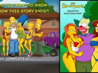 Krustie's Vacation Camp with tremendous chicks&excl; - The Simptoons