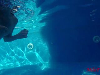 Two Girls Fucked Right Underwater in the Pool: Teen dirty film