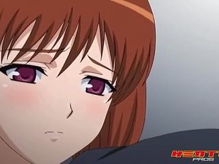 Anime Redhead Pussy is Being Drilled Deeply During Doggy