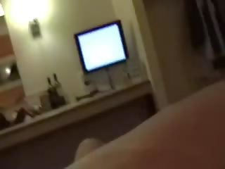 British strumpet in an amateur looking FMM in a hotel room