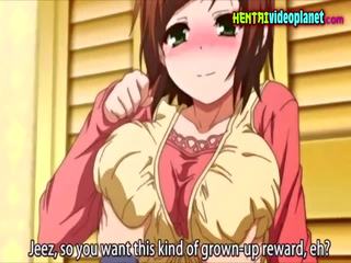 Breasty street girl in hentai video